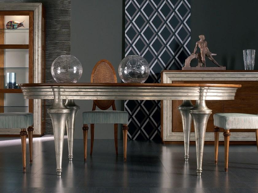 Cantiero Стол овальный раздвижной сусальное серебро Étoile day El009/ar - Вид №1