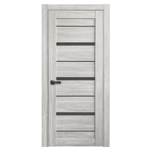 Комплект двери Тренто остекленная 80x200 см ПВХ цвет дуб европейский серый без доборов