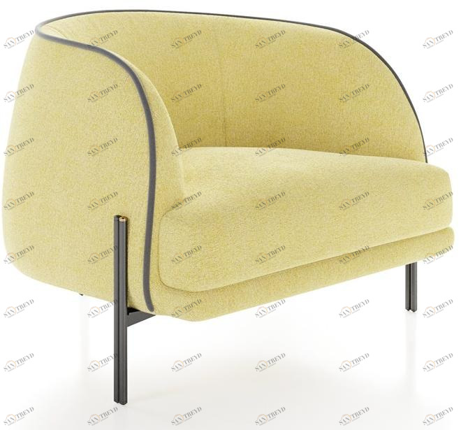 Liu Jo Living Collection Кресло с обивкой из ткани с подлокотниками Ceci est un caillou Cl1pno