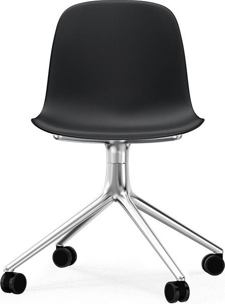 605001 Кресло Swivel 4W Aluminium / Black Normann Copenhagen Form - Вид №1