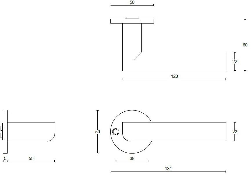 Formani Ручка из нержавеющей стали на розетке Two Pbl23/50 - Вид №1