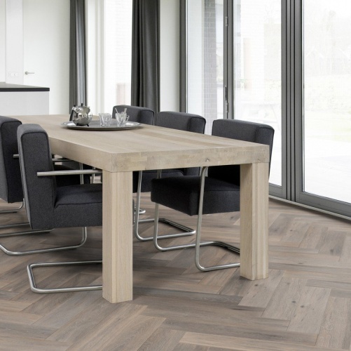 Паркет Ёлка Solidfloor New classic Кэнтрбери Дуб Натур с брашью (Текстурированная) 610х122 мм 1194938 - Вид №10