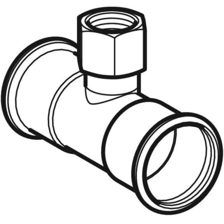 GEBERIT 21322 Тройник Geberit Mapress из углеродистой стали, с внутренней резьбой  - Вид №1