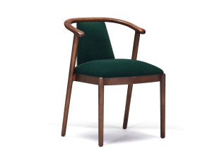 Стул из бархата и ясеня