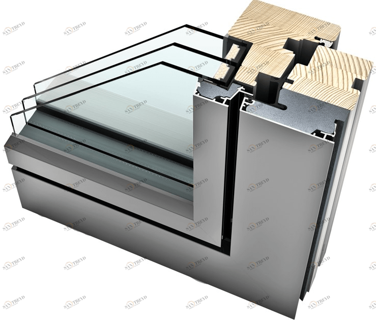 INTERNORM Italia Распашное окно из алюминия и дерева с тройным остеклением sun-id-1491036