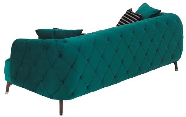 Enza Home Тафтинговый 3-местный диван из ткани Navona sun-id-1516562 - Вид №2