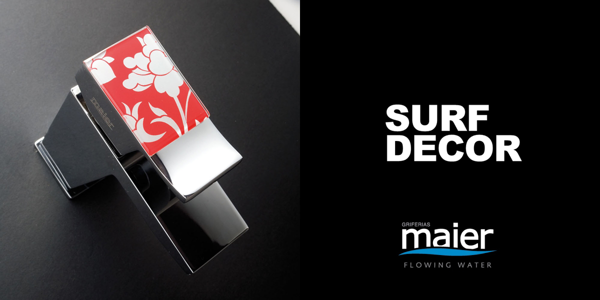 Однорычажный смеситель для раковины с клапаном клик-клак 54.004C MAIER SURF DECOR 54004C - Вид №1