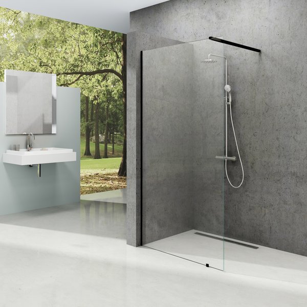 Walk In-Wall-110 v.200 черный+Transparent Ravak GW9WD0300Z1 - Вид №1