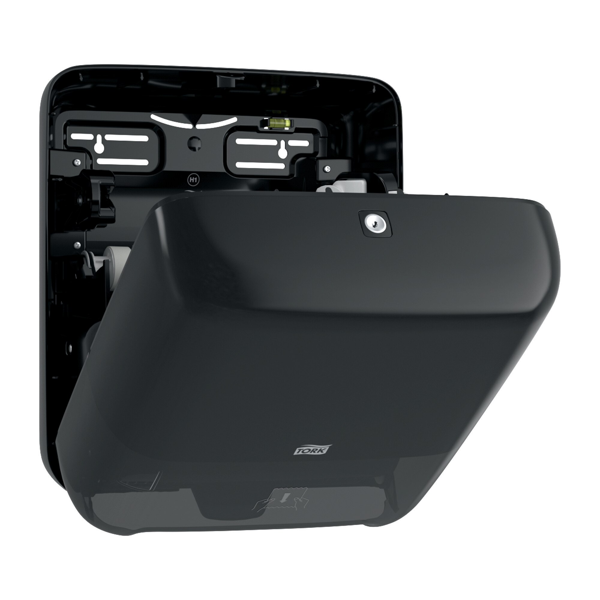 55100839 Диспенсер для рулонных полотенец Matic®, черный Tork  - Вид №2