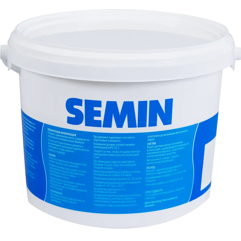 Шпаклёвка 2в1 Semin 4 кг 14247856 STLM-2021489  - Вид №1