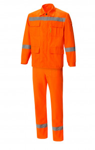 65930 Костюм "Дорожник Флюр" с СВП  Летняя спецодежда  размер 52-54/170-176