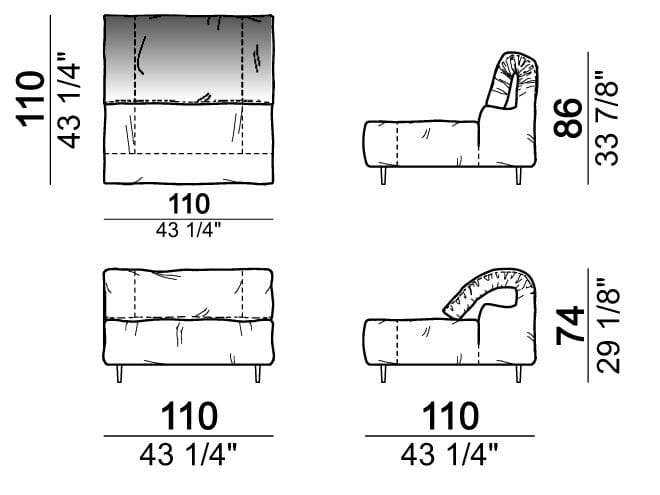 Секционный кожаный диван Arketipo CRAZY DIAMOND ARCH-00133462 - Вид №8