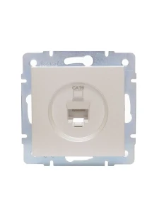 VESNA Розетка компьютерная Cat 6 жемчужный