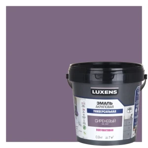 Универсальная эмаль Luxens сиреневый полуматовый 0.9 кг 89345642