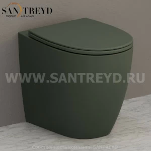 MD004FE Приставной унитаз напольный Зеленый Ceramica Globo 4ALL Италия