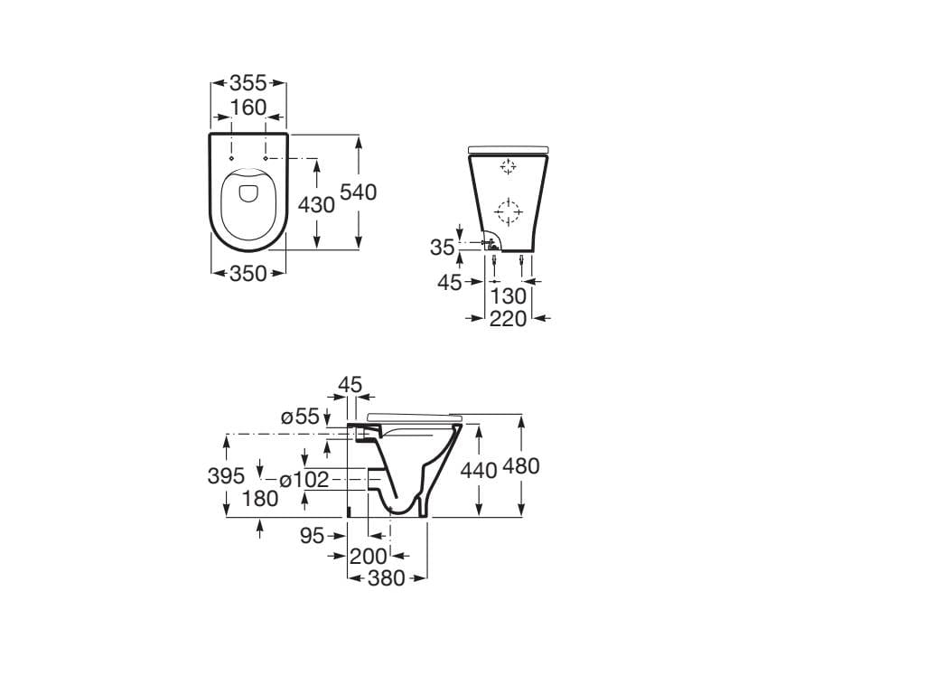 Напольный фарфоровый туалет без бриды Roca The Gap ARCH-00049204 - Вид №5