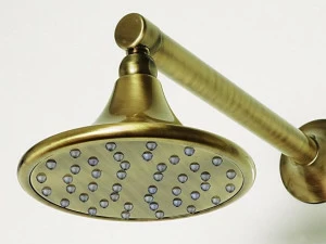 tender rain Настенная душевая лейка из латуни в винтажном стиле с держателем и системой защиты от известкового налета