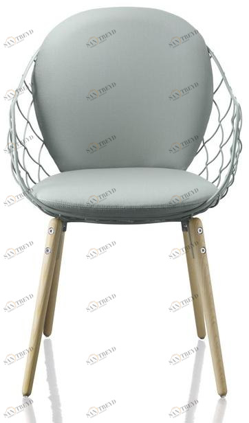 Magis Стул из стали и дерева с подлокотниками Piña sun-id-1477810