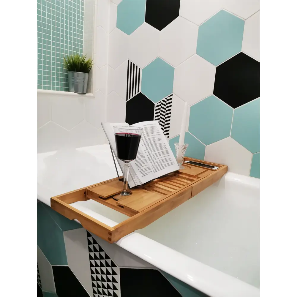 Полка для ванны Relax бамбук раздвижная 82461394 STLM-2106313 Santreyd Без серии - Вид №4