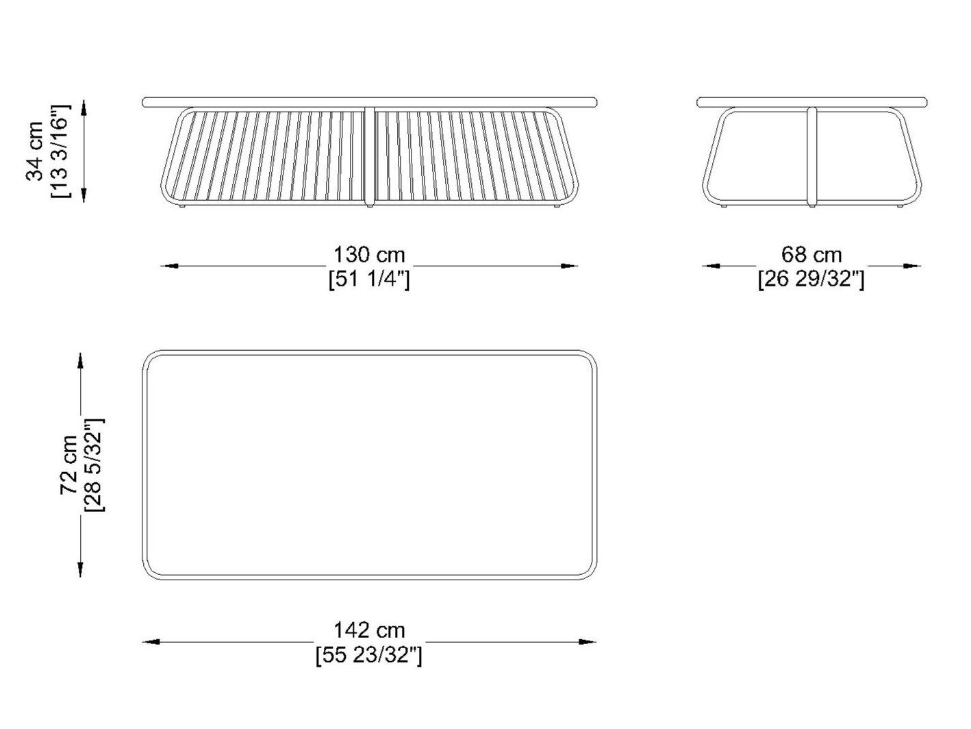Прямоугольный садовый журнальный столик из ламината Coro Sally ARCH-00136429 - Вид №6