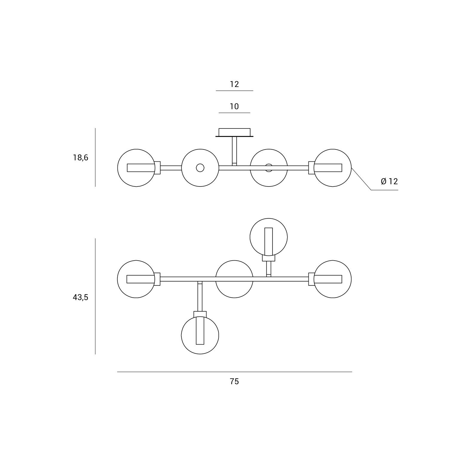 Потолочный светильник из боросиликатного стекла Miloox Dom ARCH-00059899 - Вид №2