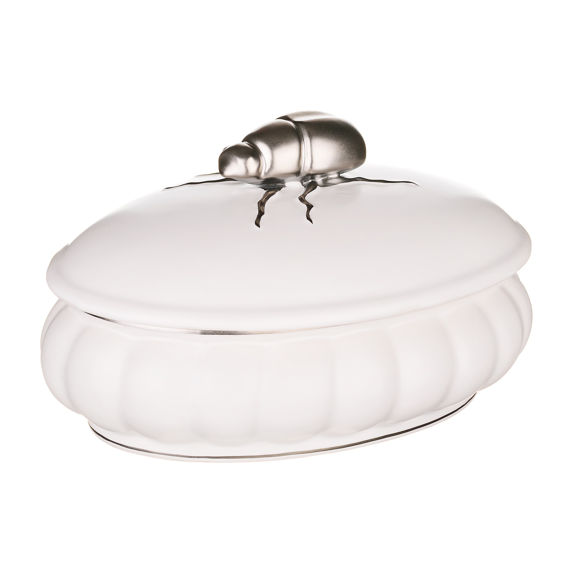 89097070 Шкатулка для ватных палочек цвет белый Buzz Fauna Santreyd  - Вид №1