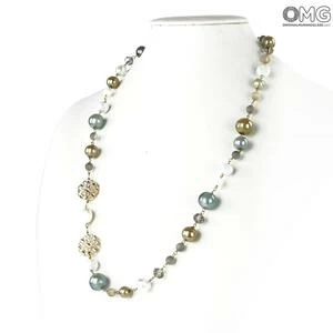 3952 ORIGINALMURANOGLASS Колье Кристалл - Коллекция Antica Murrina - муранское стекло OMG 88 см