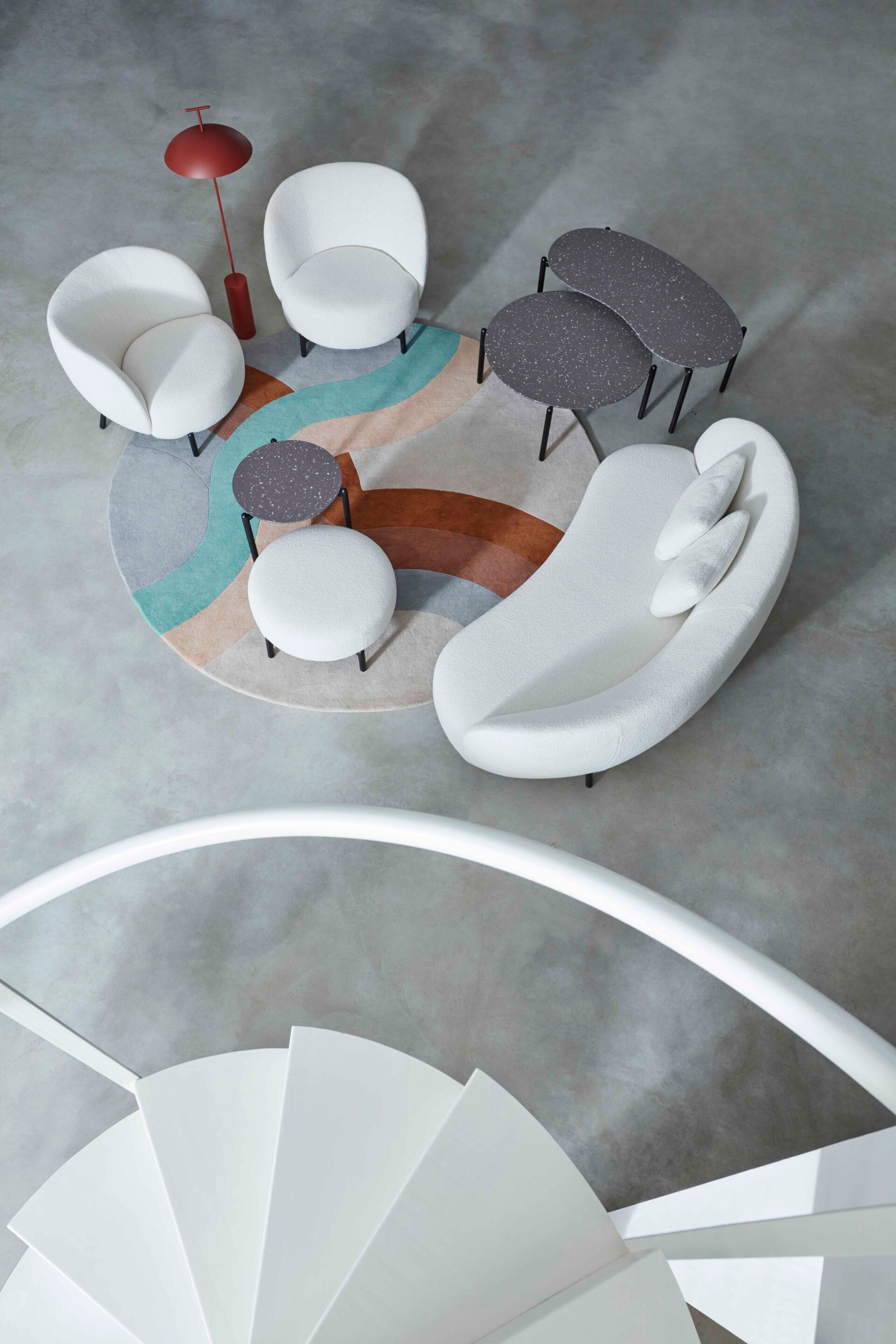 Ткань съемный круглый пуф Kartell Lunam ARCH-00137617