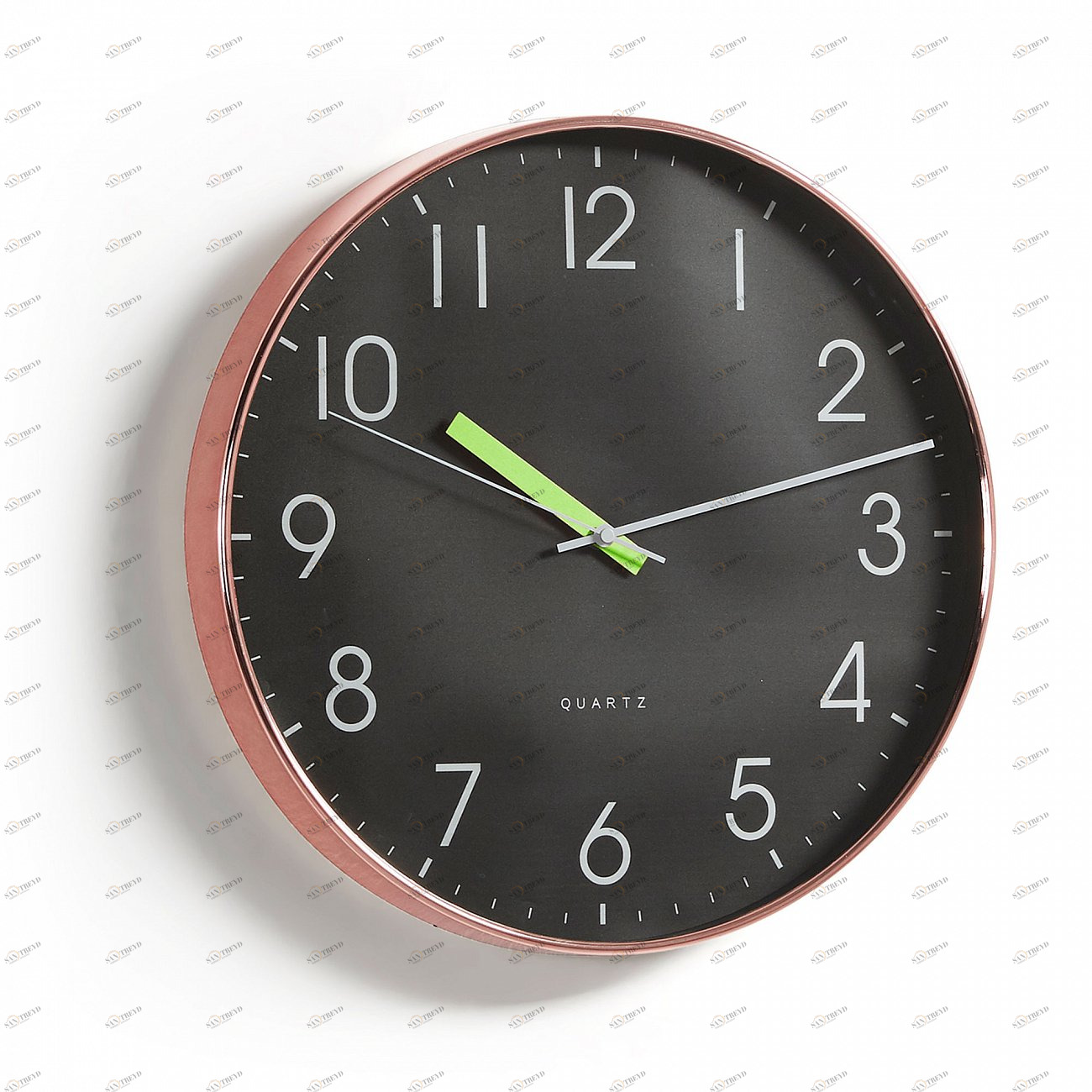 Часы настенные черные Merrick от La Forma LA FORMA MERRICK 00-3865261 Медь;черный 