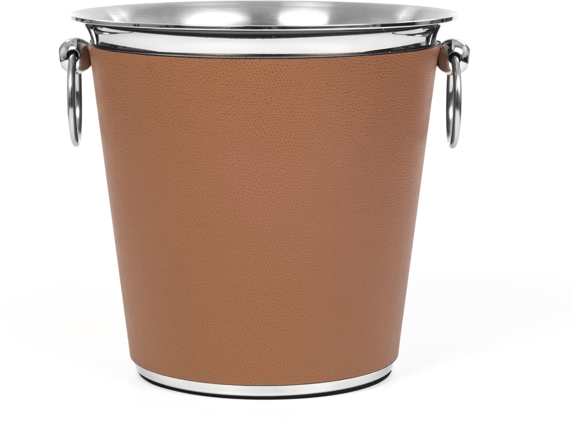 Ведро для шампанского - Ø 22,5X В21 см / плетеная кожа_верблюжья