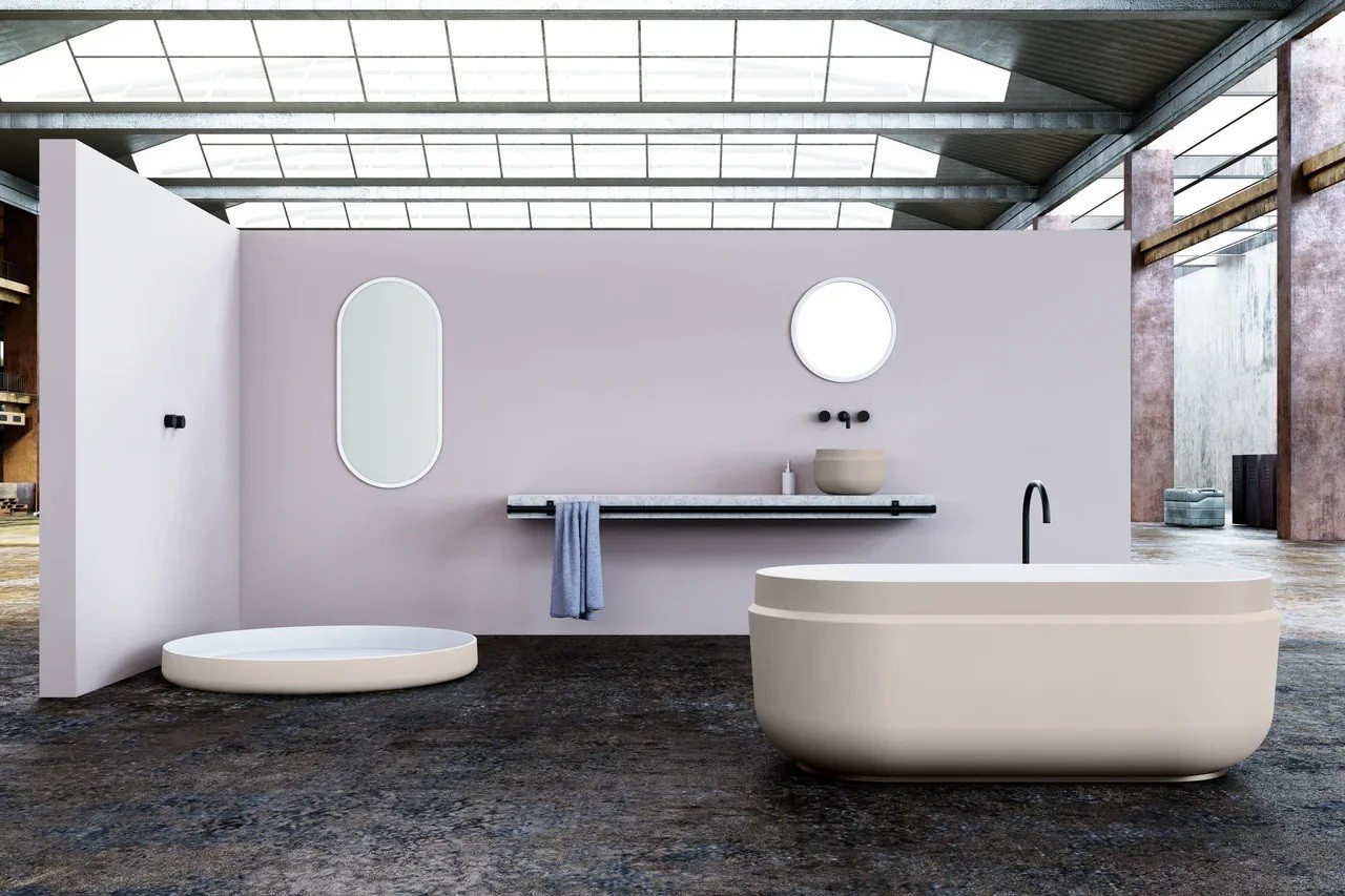 Ванна из искусственного камня Kerrock Boul 01231 хромотерапия Словения Kolpa-San  - Вид №2