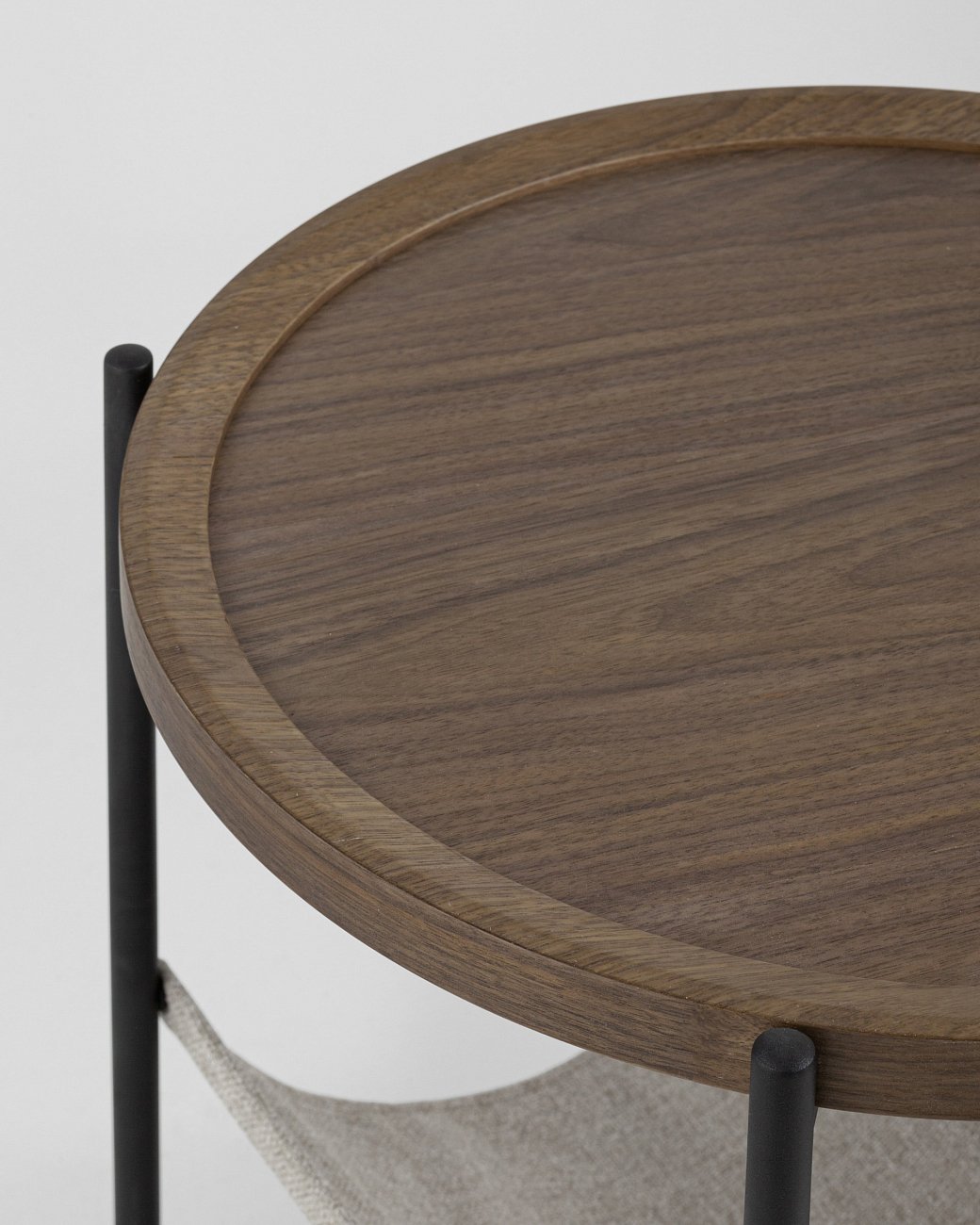 Круглый журнальный столик с полкой коричневый Артур STOOL GROUP  00-3881791 Коричневый  - Вид №4