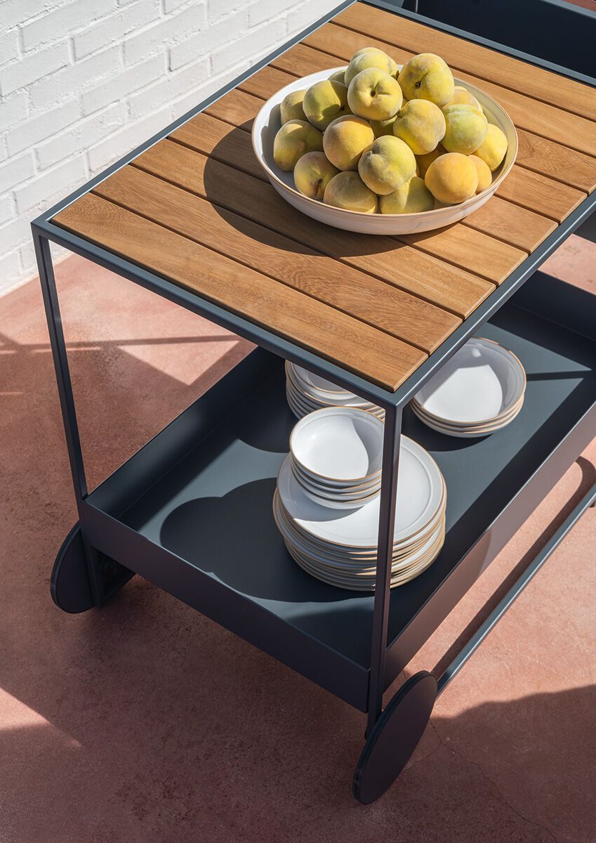 Металлическая садовая тележка для еды Potocco ARCH-00036443 - Вид №2