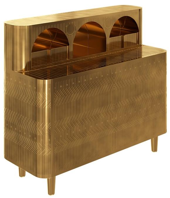 Scarlet Splendour Письменный стол из латуни с ящиками Vanilla noir oro sun-id-1385932 - Вид №1