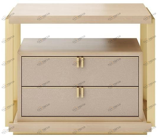 FRATO Прямоугольная прикроватная тумбочка из латуни с ящиками Lexton Ffu020010aaz 