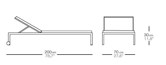 Лежак для сада с колесами Bivaq Nak ARCH-00105215 - Вид №5