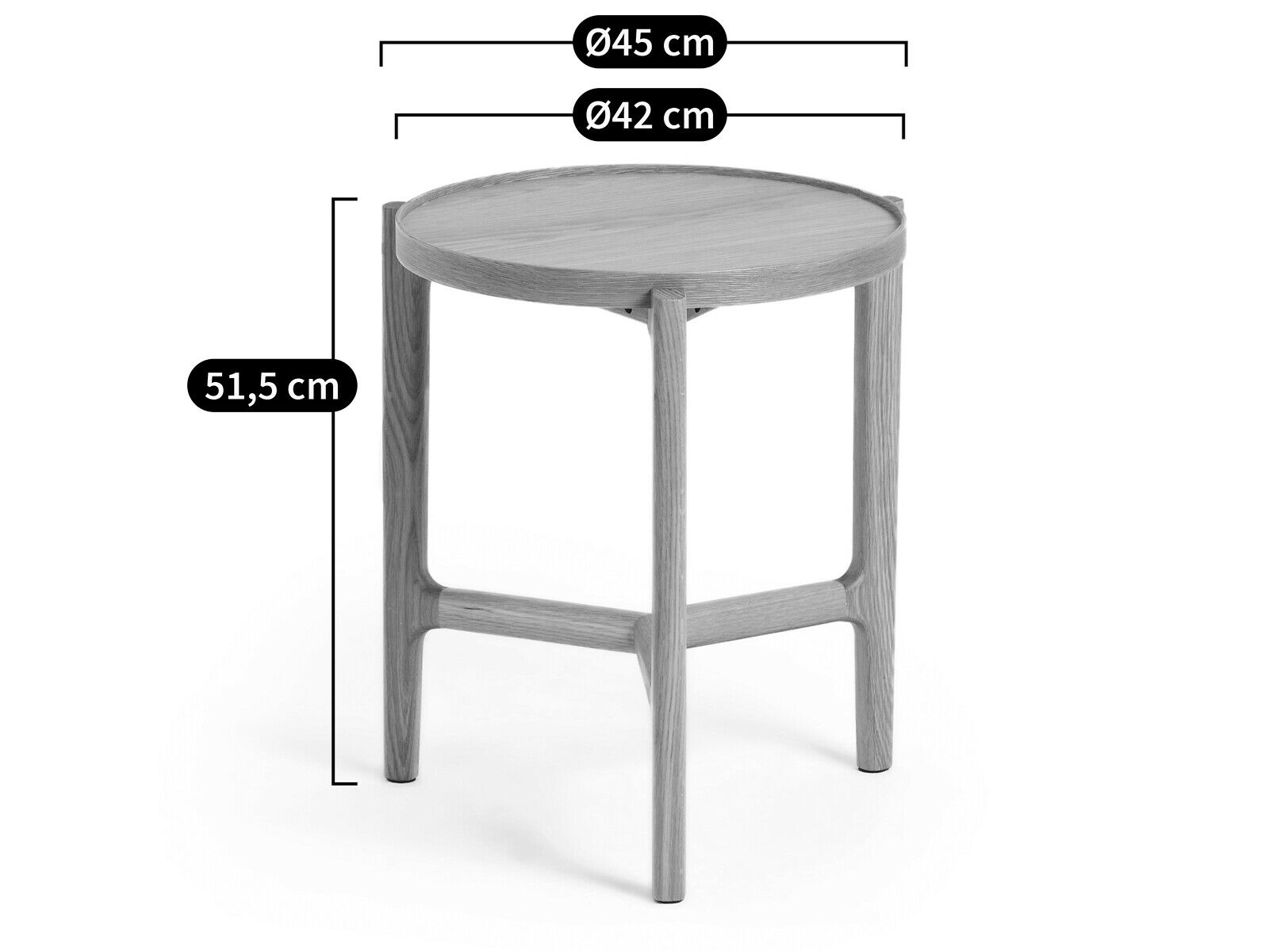 Высокий круглый журнальный столик из МДФ AMPM ALYASA ARCH-00112759 - Вид №4