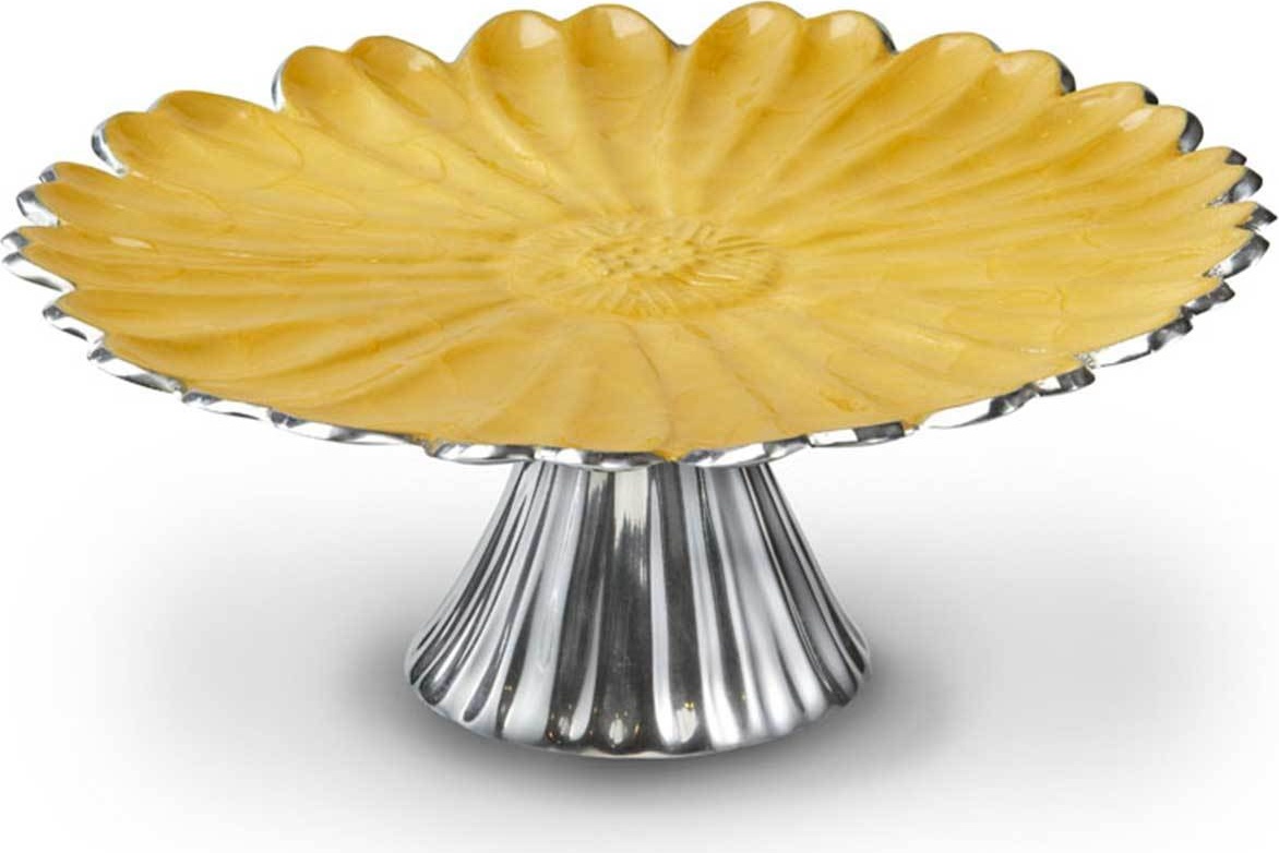 10571736 Julia Knight Блюдо на ножке Julia Knight "Астра" 35см (шафрановое) Алюминий 