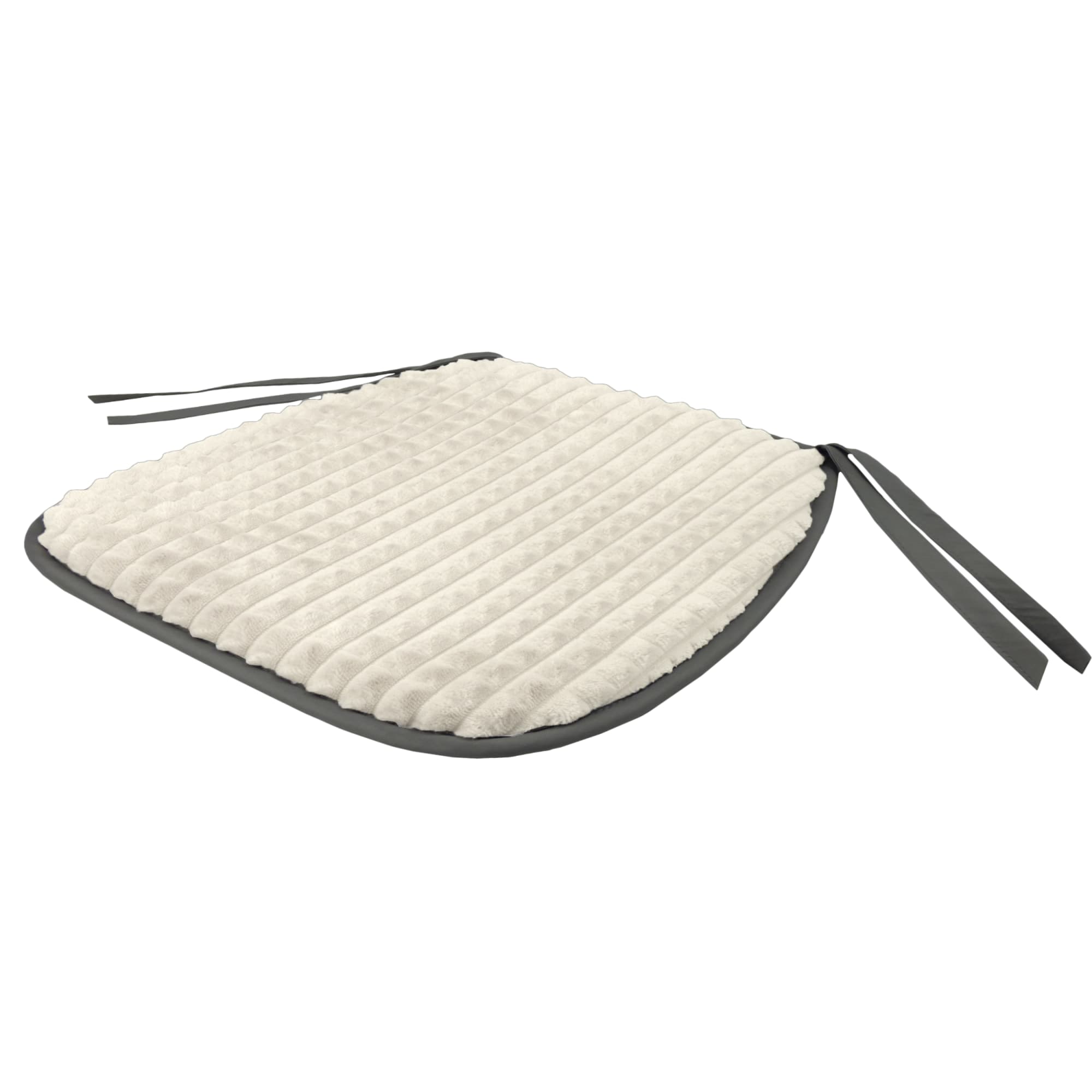 82234007 Галета для стула «Плюш» 38х40 см, плюш, цвет кремовый Santreyd  - Вид №1