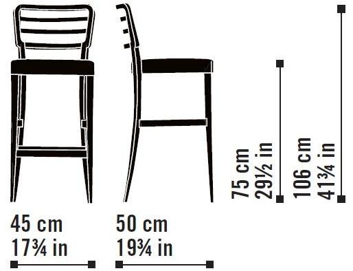 Very Wood Высокий деревянный табурет с подставкой для ног Wiener sun-id-1430901 - Вид №2