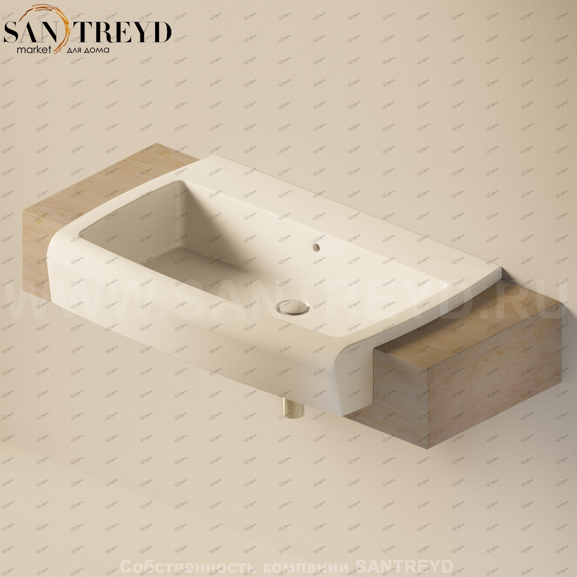 Flaminia UNA Консоль для раковины от 200 до 240 см необработанное дерево UNA90M2.WF Ceramica Flaminia UNA90M2WF