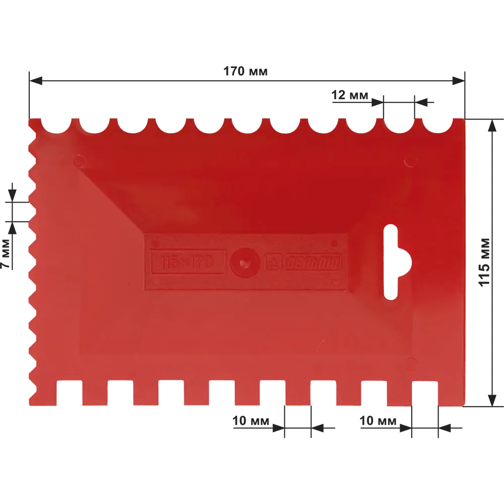 Шпатель зубчатый Дельта 171 мм для профессионального нанесения клея 89414938 STLM-1571054 - Вид №1
