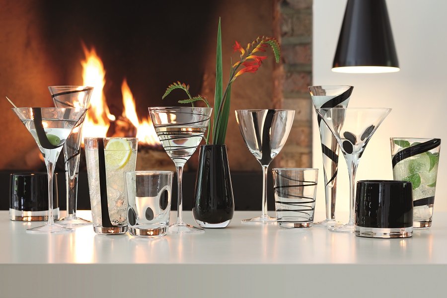 Набор из 4 хайболов 370 мл Jazz LSA INTERNATIONAL JAZZ 00-3863238 Прозрачный;черный - Вид №1