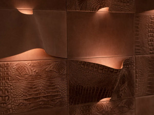 Трехмерное покрытие / кожаный настенный светильник