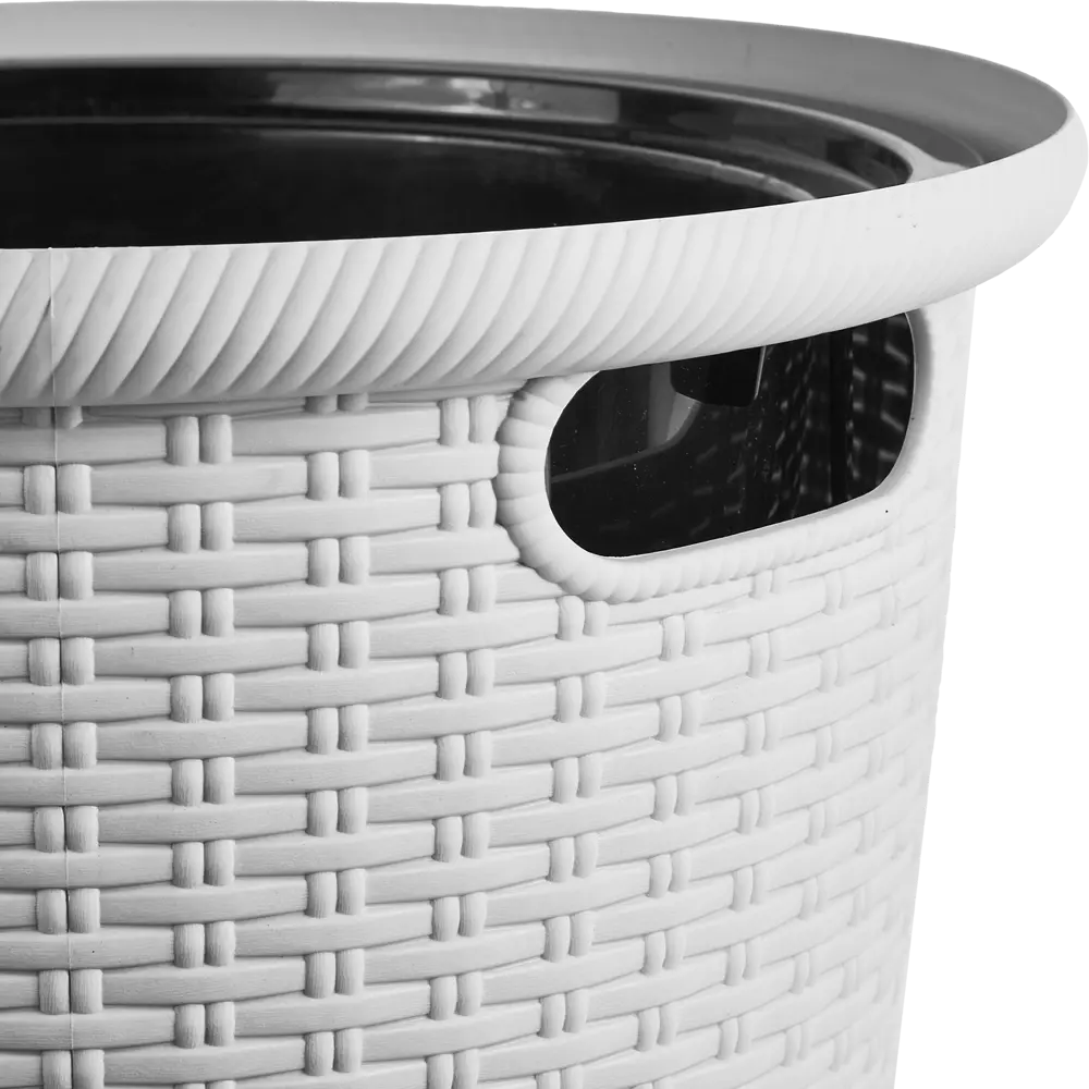 Кашпо для цветов Ingreen Rattan ø38 см v30 л пластик серый STLM-2019036 - Вид №5