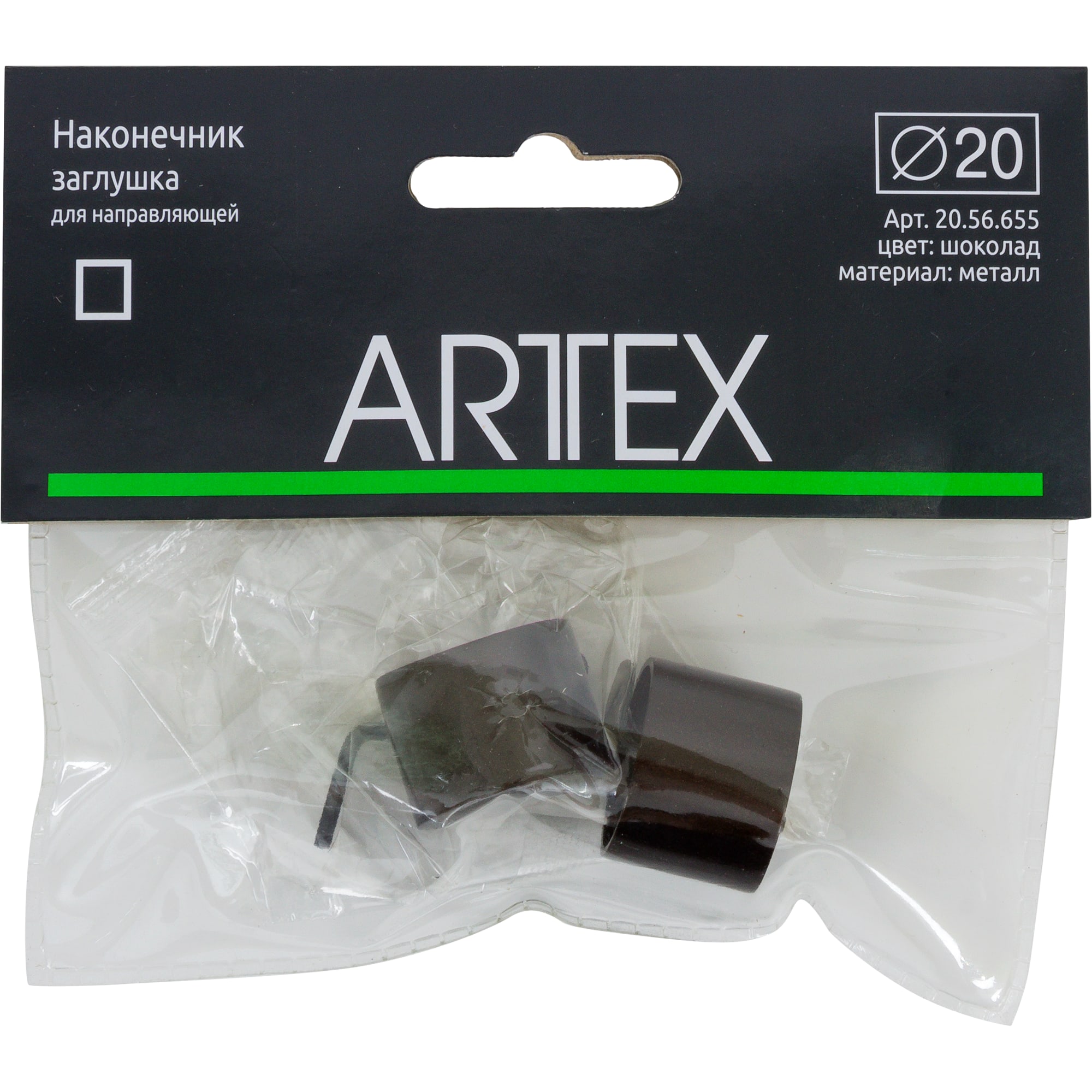 82088861 Наконечник «Заглушка», металл, цвет венге, 2 см, 2 шт Santreyd  - Вид №1