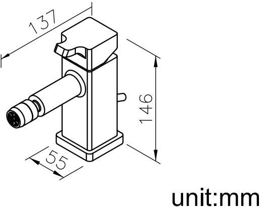 JUSTIME Смеситель для биде из хромированной латуни Mark ii 7909-99-81cp - Вид №1