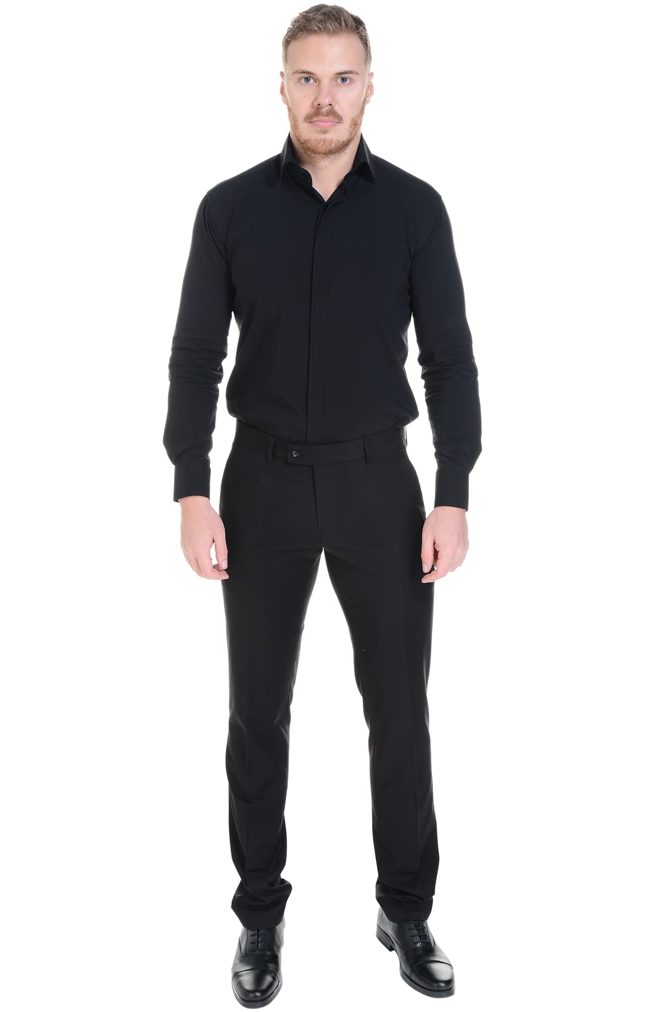 62480 Рубашка мужская  black El-Risto  Корпоративная одежда  размер 42/176-182  - Вид №6