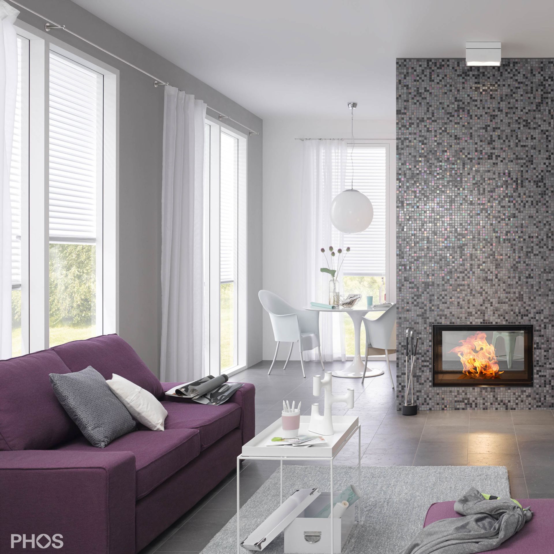 VS20-100E1600 Комплект карнизов: 160 см с 2 концевыми кронштейнами (среднее расстояние от стены) PHOS  - Вид №2