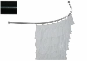 Карниз для ванны Aquanet Jamaica полукруглый 160x100 черный